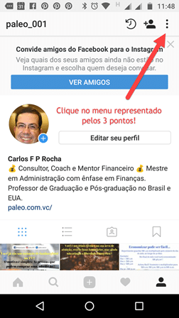 Acessar configuração do perfil