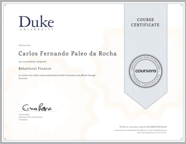 Behavioral Finance Duke